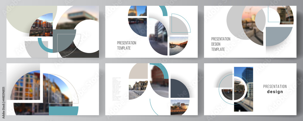 Poster vector layout of the presentation slides design business templates, multipurpose template for presen
