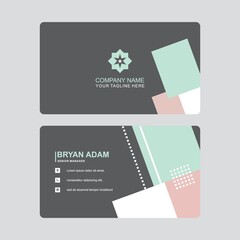 Vector abstract Clean and simple Business Card Template, Modern horizontal name card, Flat Style Vector Illustration. Stationery Design and visiting card, Creative and professional business card.