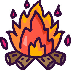 bonfire line icon