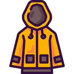 raincoat line icon