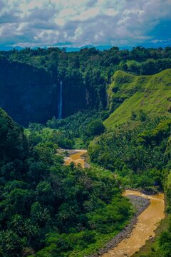 Tropical River & Waterfall in the Philippines
