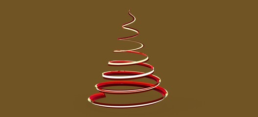 3d merry christmas card modern 3d minimal tree