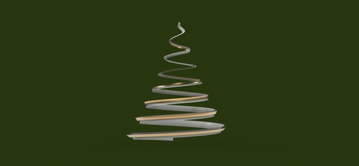 3d merry christmas card modern 3d minimal tree