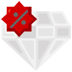 diamond flat icon