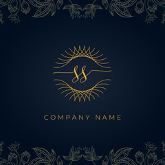 Fototapeta na wymiar Elegant luxury letter SS logo.