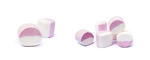 Marshmallow sweet isolated on white background