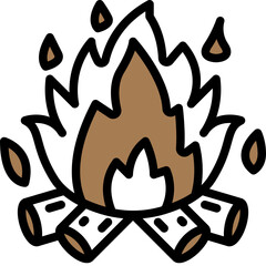 bonfire one color icon