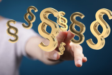 Law and justice concept digital 3d