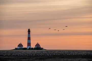 Westerhever in Nordfriesland in the German state of Schleswig-Holstein