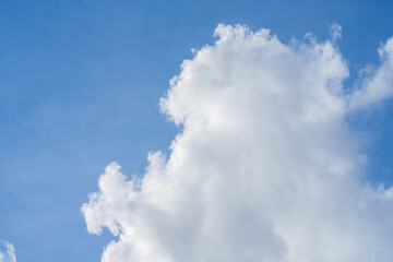 Bright blue clouds on a clear day