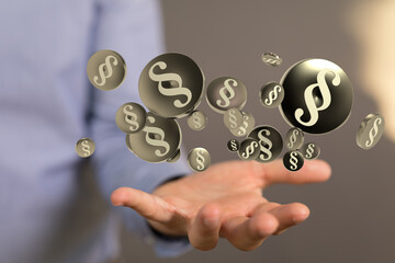 Law and justice concept modern 3d