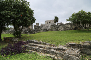 Naklejka premium Ruins in the Mayan city of Tulum, Mexico
