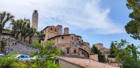 Fototapeta na wymiar Landscape of San Gimignano in Tuscany