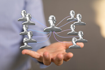 hierarchy connection team group digital
