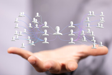 hierarchy connection team group digital