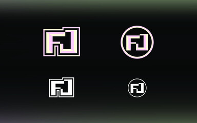 Initials FJ logo with a bright color is suitable for E sports teams and others