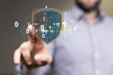 cybersecurity and information or network protection 3d