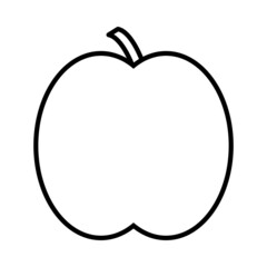 Apple Vector Line Icon Design