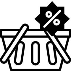 basket solid line icon