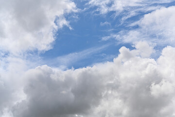 abstract background of rain cloud on blue sky in the rainy season