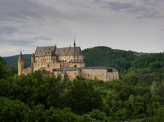 Fototapeta na wymiar Vianden castle at the top of the mountain
