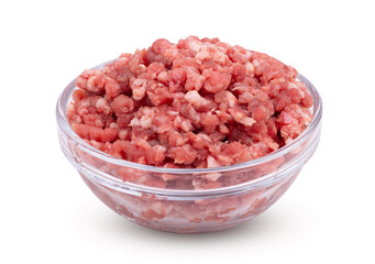 Fototapeta na wymiar raw minced meat beef isolated on white background close up
