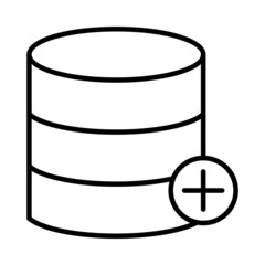 Database Vector Line Icon Design