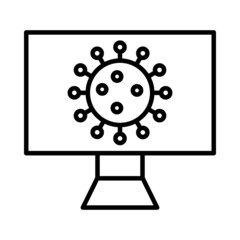 Virus Vector Line Icon Design