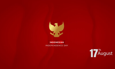 Indonesian Independence Day With Bird Vector