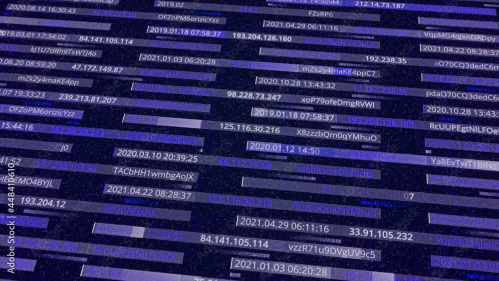 Poster purple moving stripes as the visualization of data transfer, technological background. animation. di