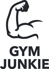 Vector illustration of the gym junkie