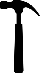 Vector illustration of the hammer silhouette