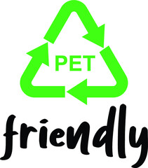Vector illustration of the PET friendly