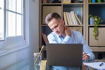 Pinched nerves, tensed sore muscles, fibromyalgia ache due sedentary lifestyle and incorrect...