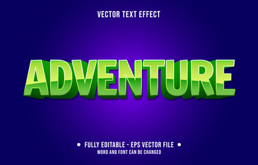 editable text effect gradient color style adventure