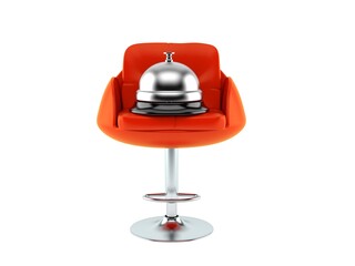 Fototapeta premium Hotel bell on barbershop chair