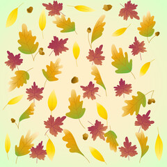Vector autumn leaves