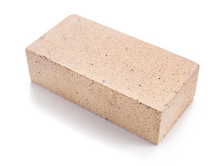 Brick isolated on white background. Construction brick