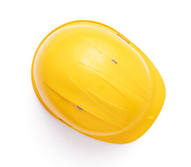 Construction helmet isolated on white background. Work cap