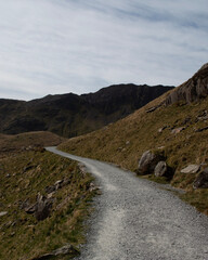 Obraz premium Gravel path of miners track for Mount Snowdon