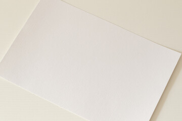 blank paper sheet on white table