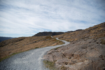 Gravel path leading to Mount Snowdon via Miners Trail