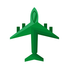 green airplane silhouette