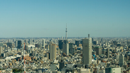 Tokyo Skyline from the top of a highrise