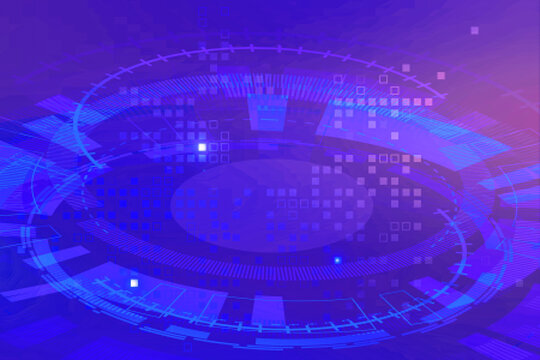 2d illustration futuristic technology back ground