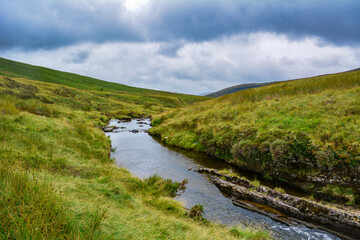Fototapeta na wymiar River in the Brecon Beacons national park in South Wales