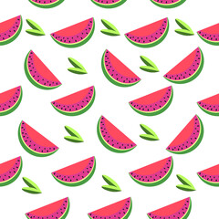 seamless pattern with watermelon