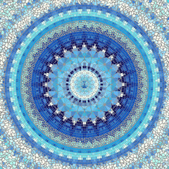 Vector seamless mosaic art pattern. Art background.