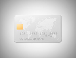 Credit bank card.Vector illustration isolated on white background.