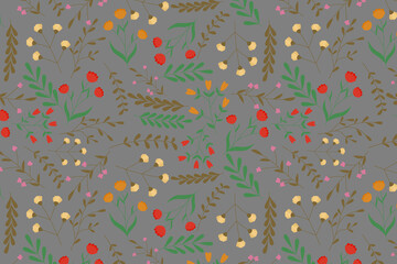 Abstract organic floral pattern background. Vector.